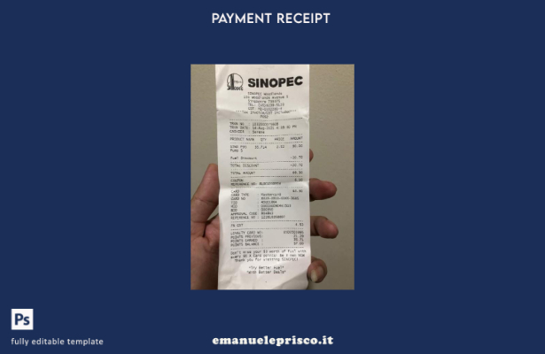 modello di controllo di pagamento del gruppo Sinopec in stile verificato